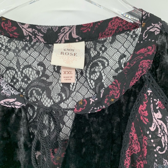 Knox Rose Boho Peasant Top Size XXL - Picture 6 of 7